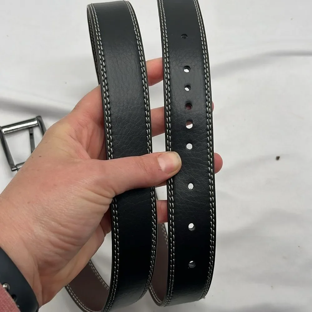 Black Leather Steve Madden Men's Belt